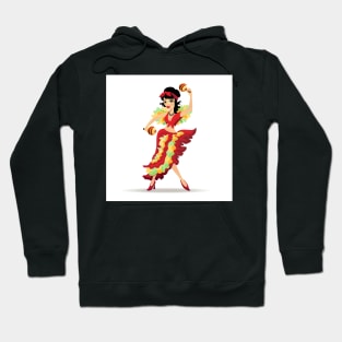 Latina beautiful girl dancing with maracas Hoodie